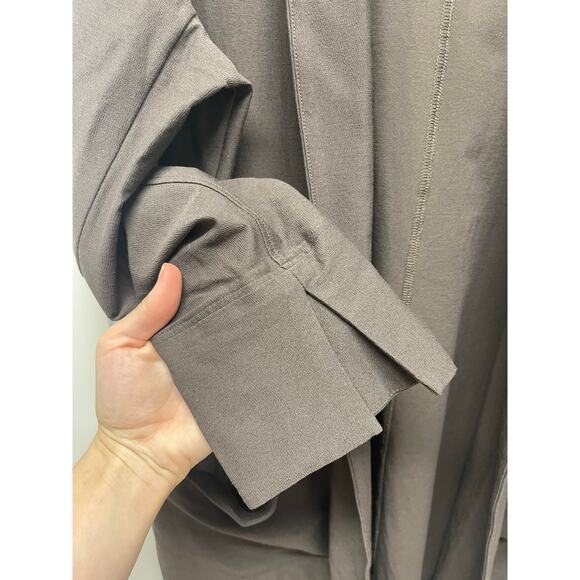 Eileen Fisher Stretch Crepe open front cardigan jacket brown size large - Picture 5 of 8